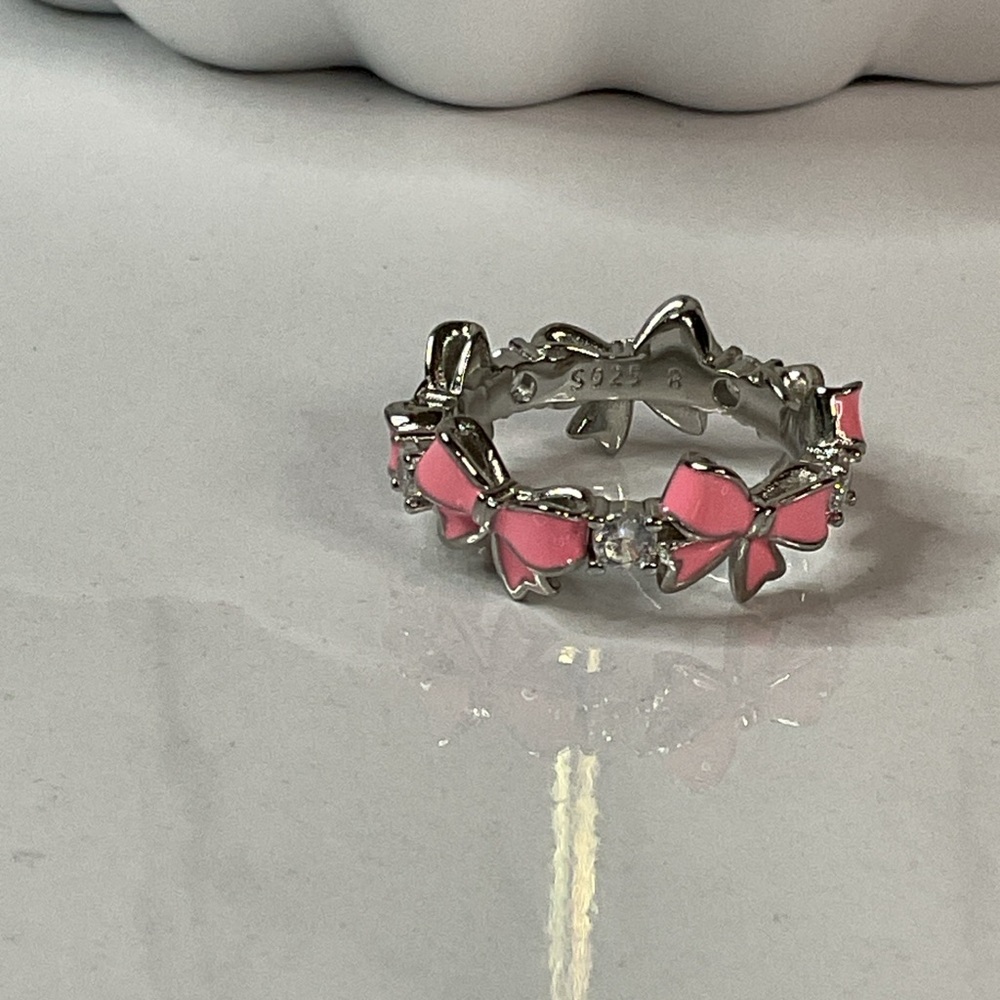 🌟 S925 Sterling Silver Sparkling Bow Ring - Picture 7 of 7